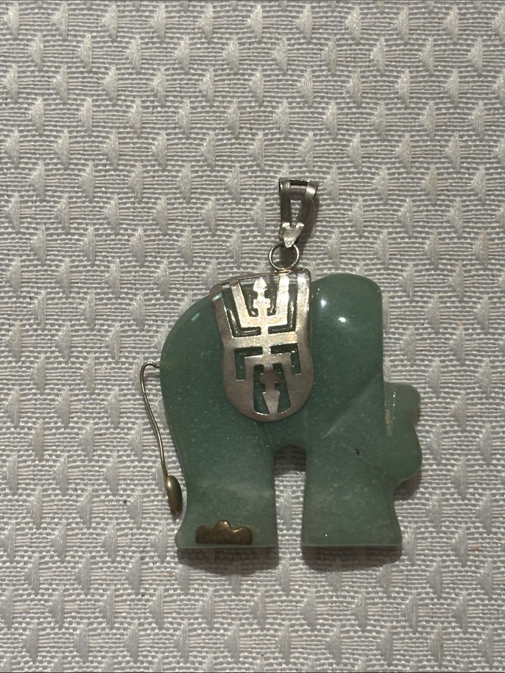 Jade Elephant Pendant Necklace
